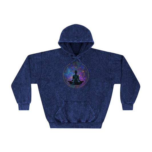 Flower of Life Namaste Unisex Mineral Wash Hoodie