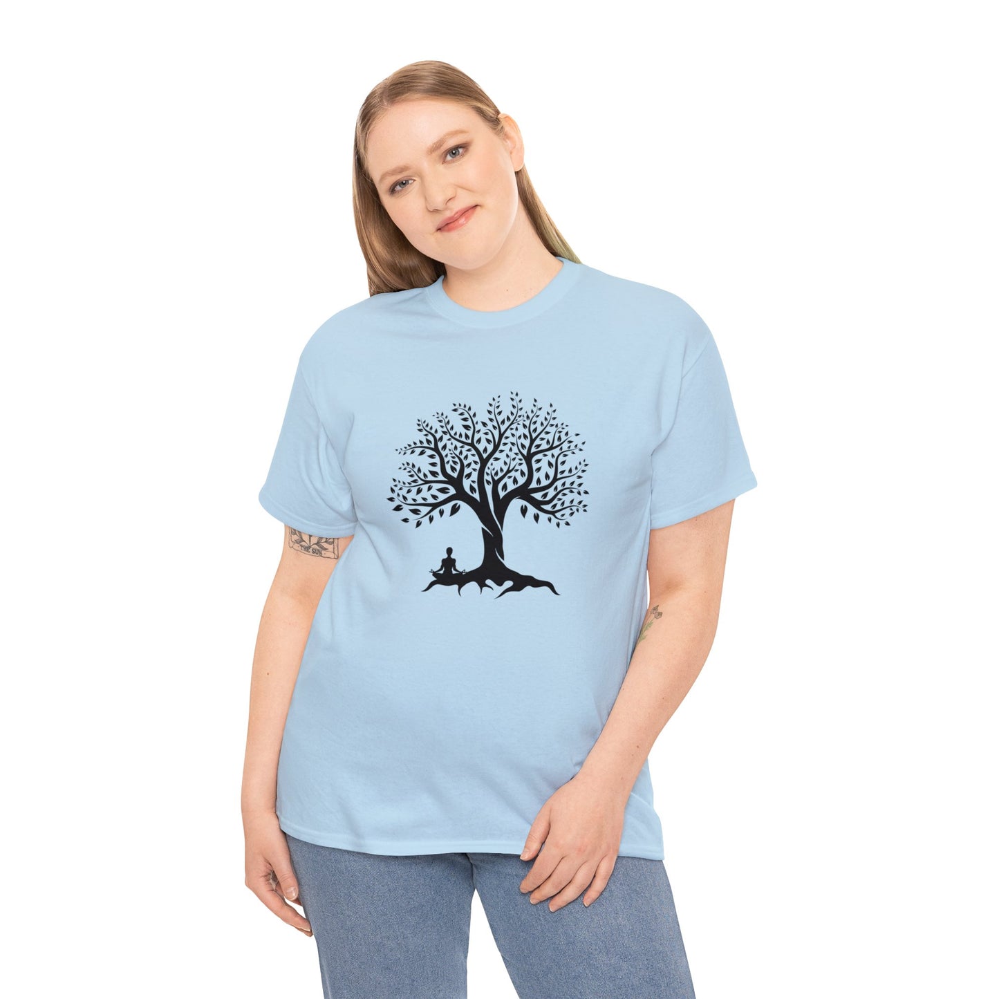 Meditation Tree Unisex Heavy Cotton Tee