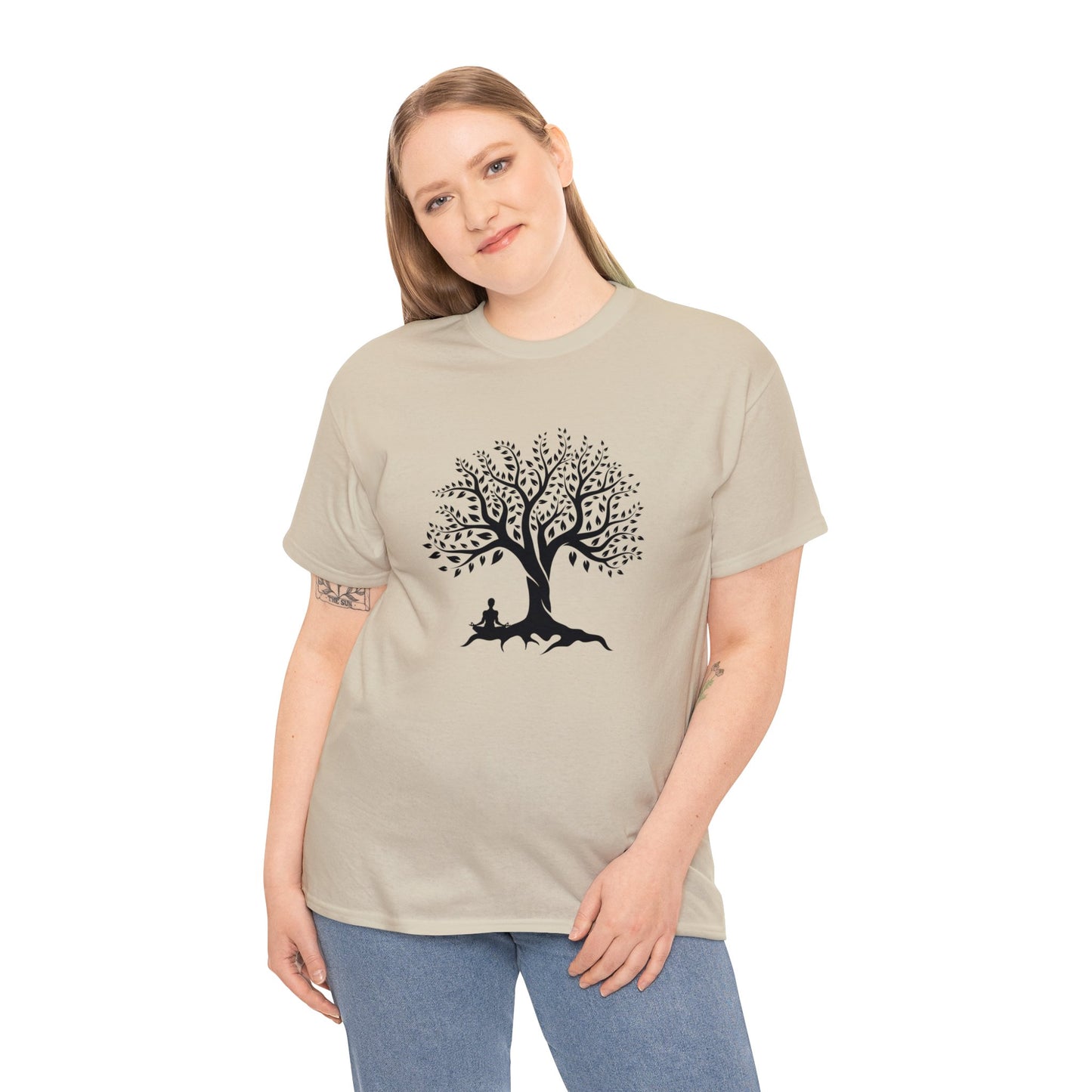 Meditation Tree Unisex Heavy Cotton Tee