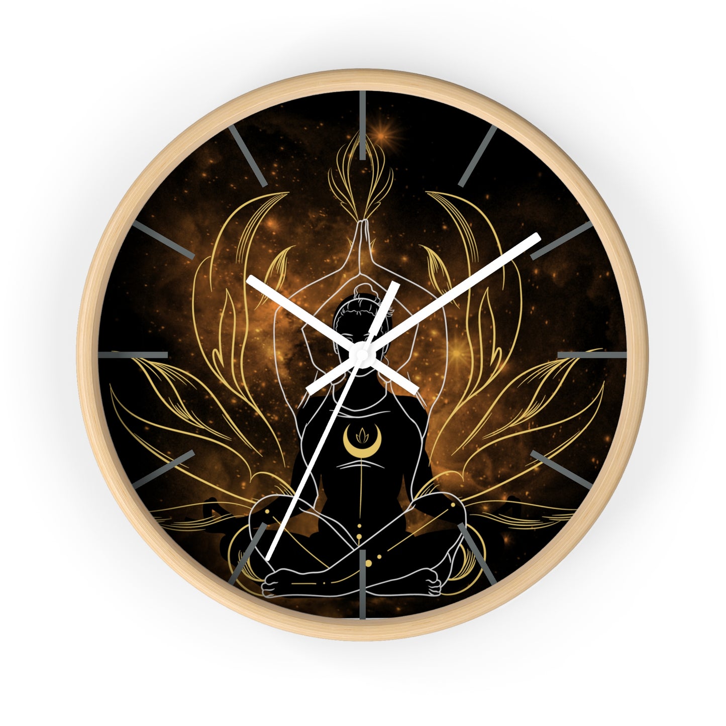 Namaste time dark Wall Clock