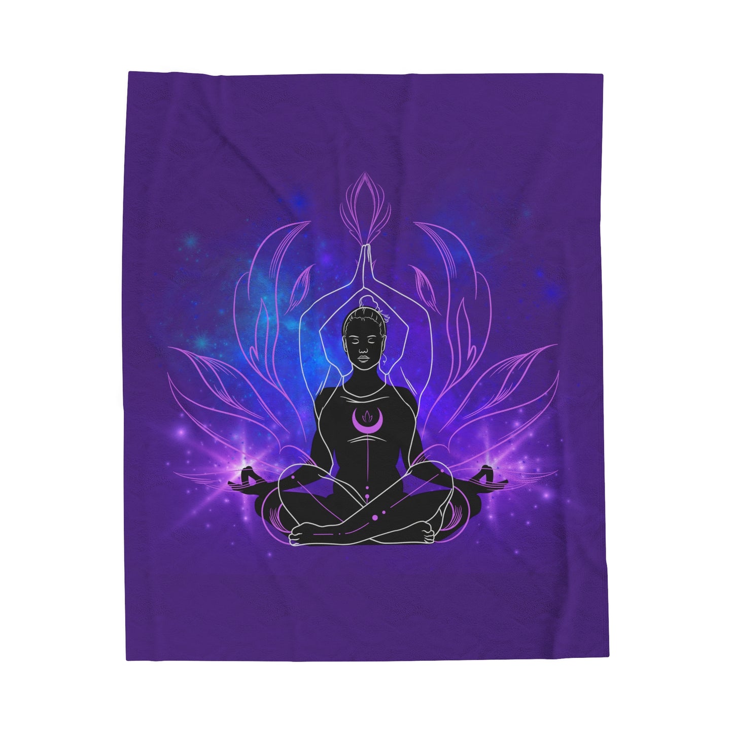 Namaste purple Velveteen Plush Blanket