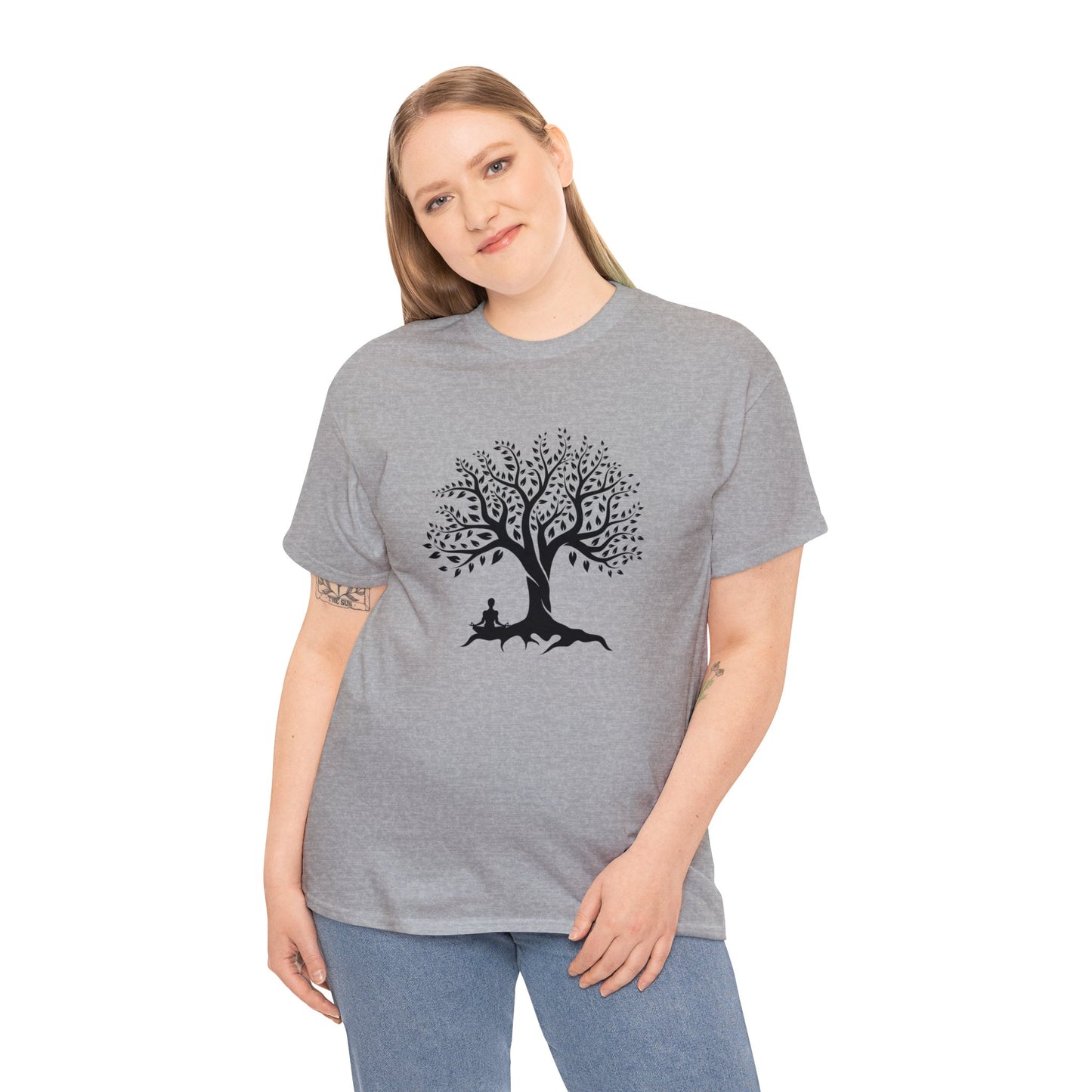 Meditation Tree Unisex Heavy Cotton Tee