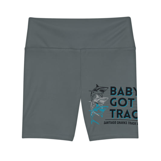 SANTIAGO BABY GOT TRACK Women's Workout Shorts (AOP)