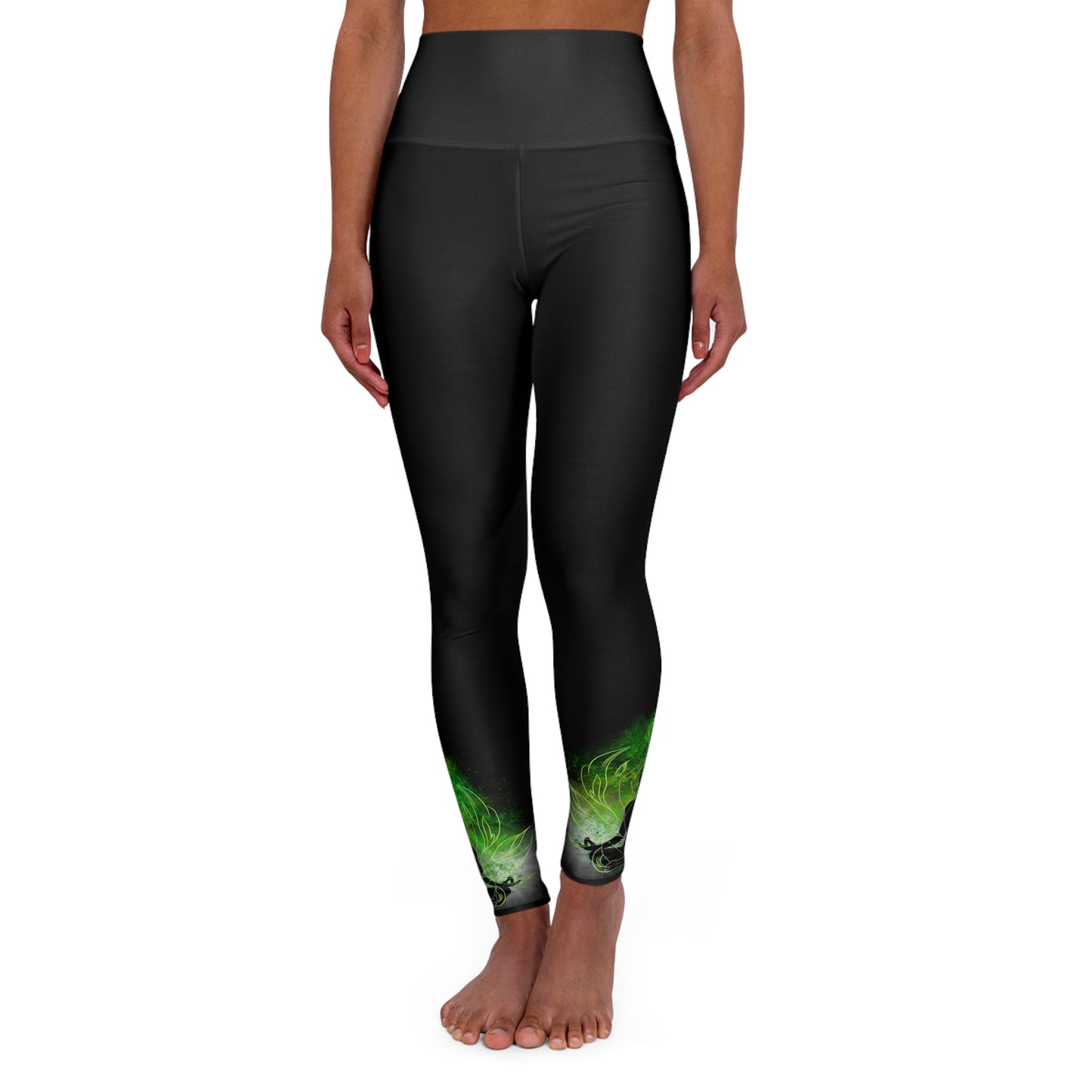 NAMASTE High Waisted Yoga Leggings (AOP)