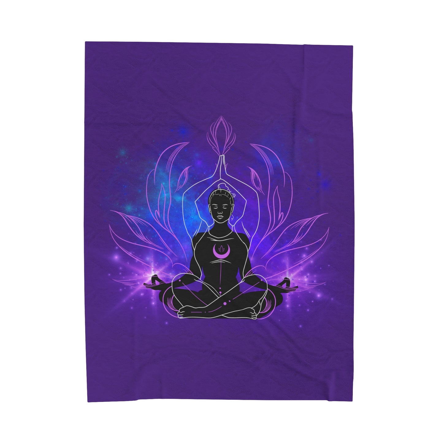 Namaste purple Velveteen Plush Blanket