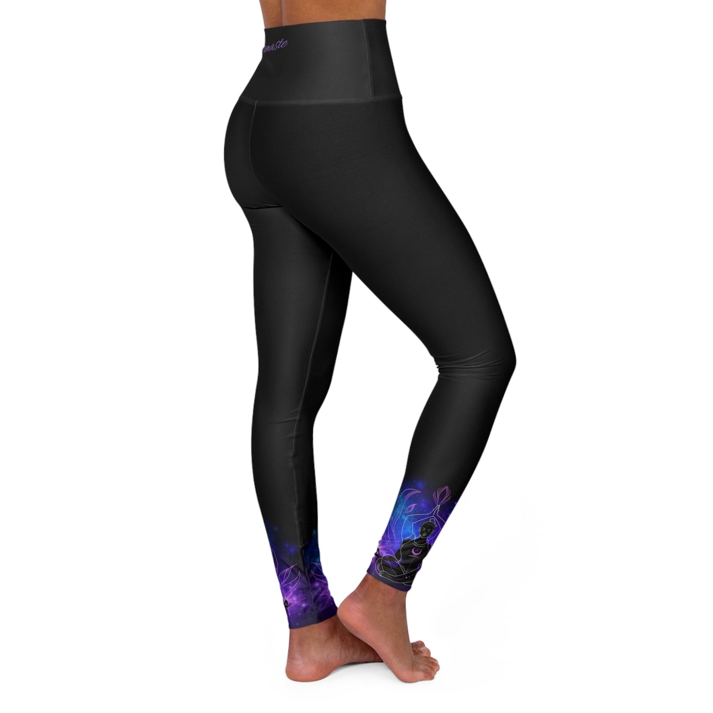 NAMASTE High Waisted Yoga Leggings (AOP)