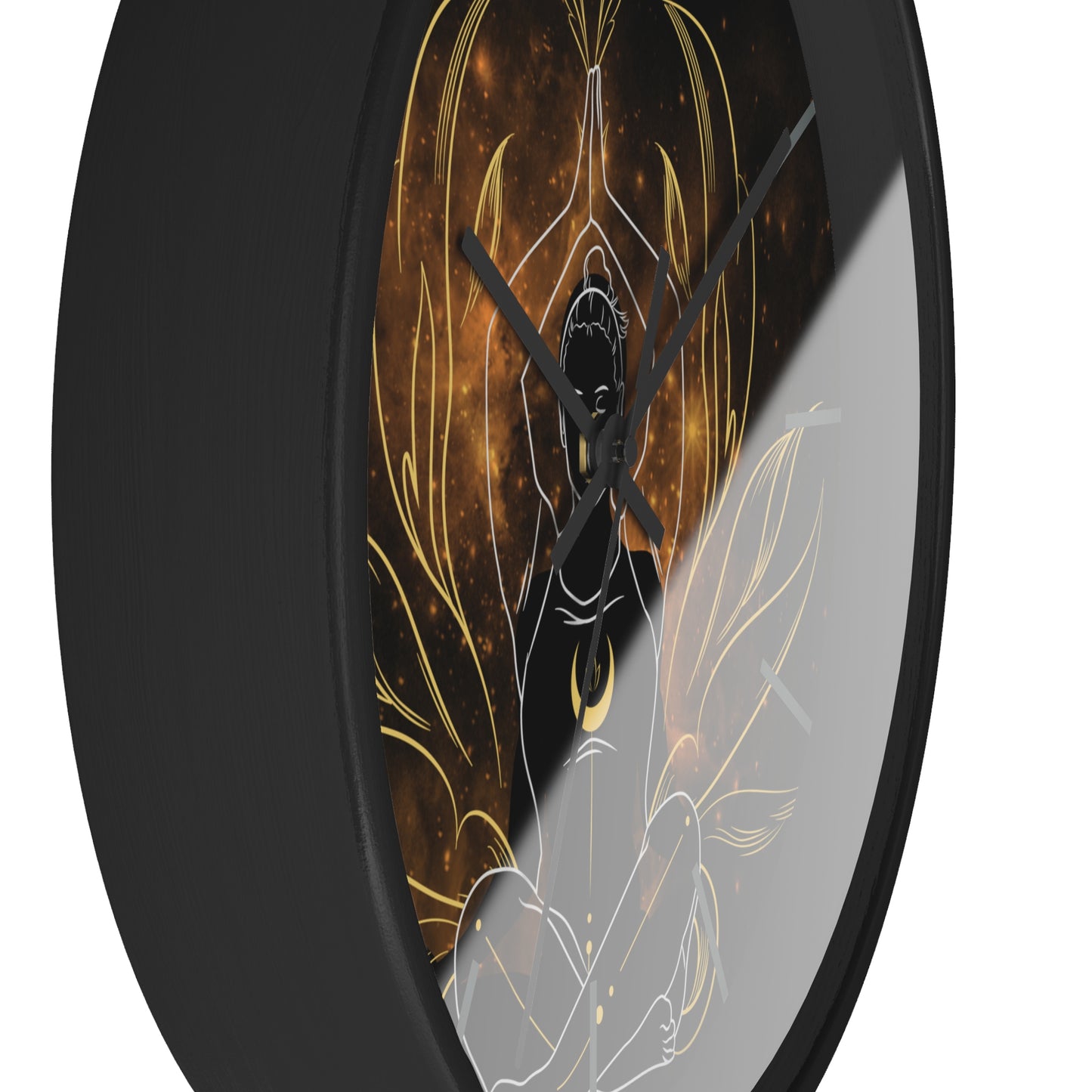 Namaste time dark Wall Clock