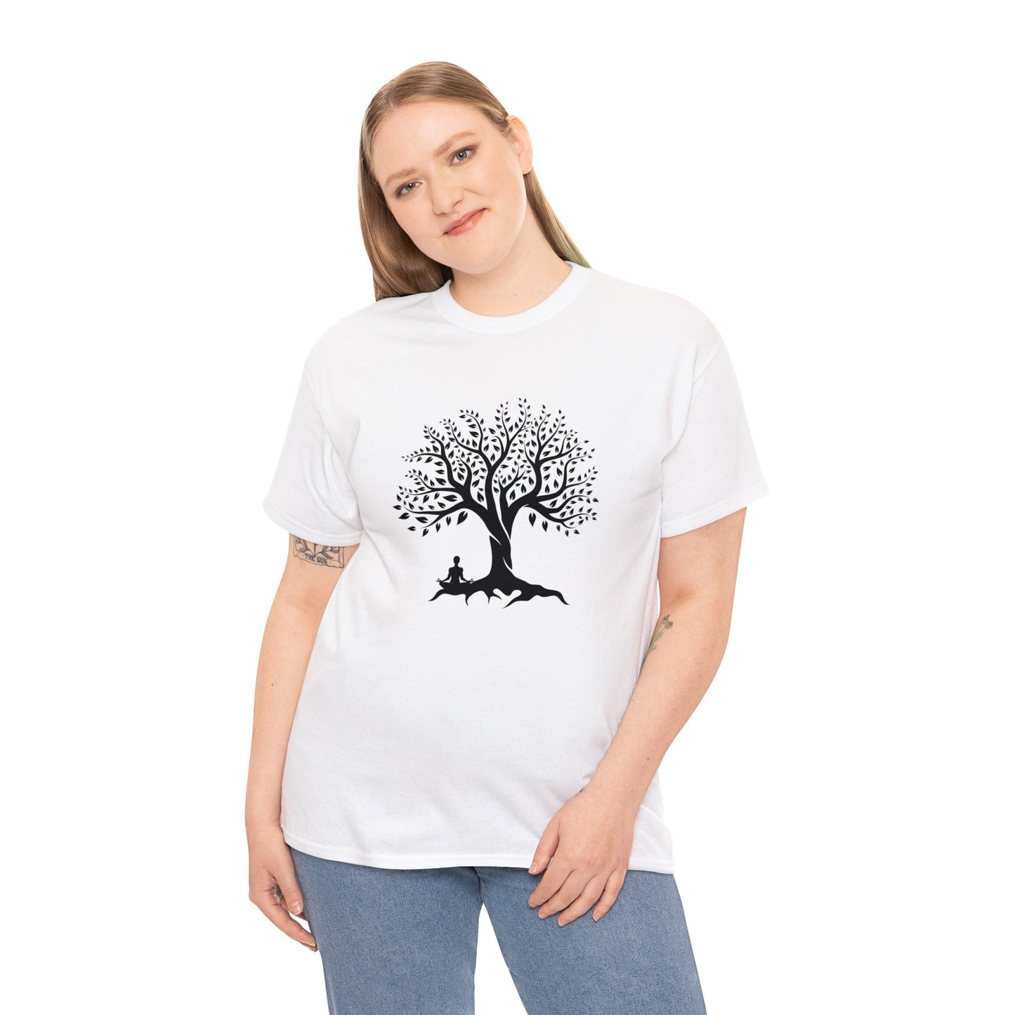 Meditation Tree Unisex Heavy Cotton Tee