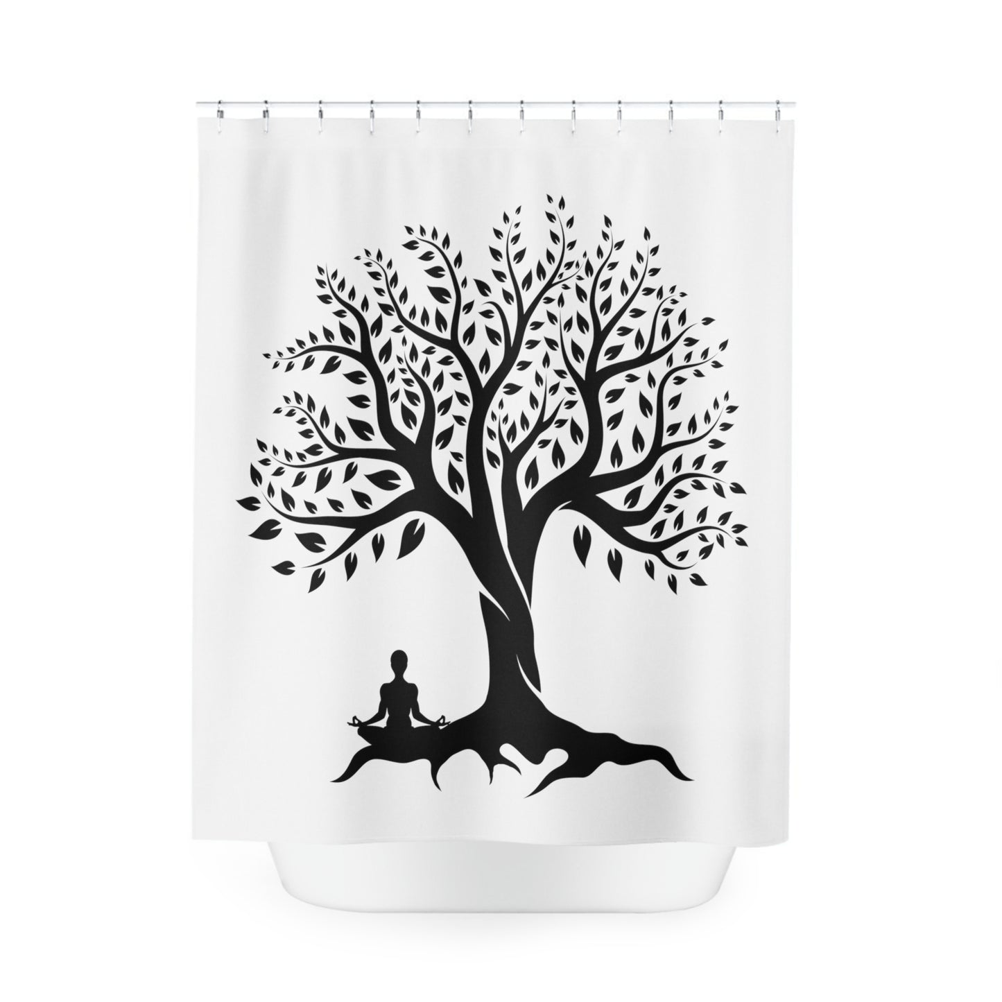 Meditation Tree Polyester Shower Curtain