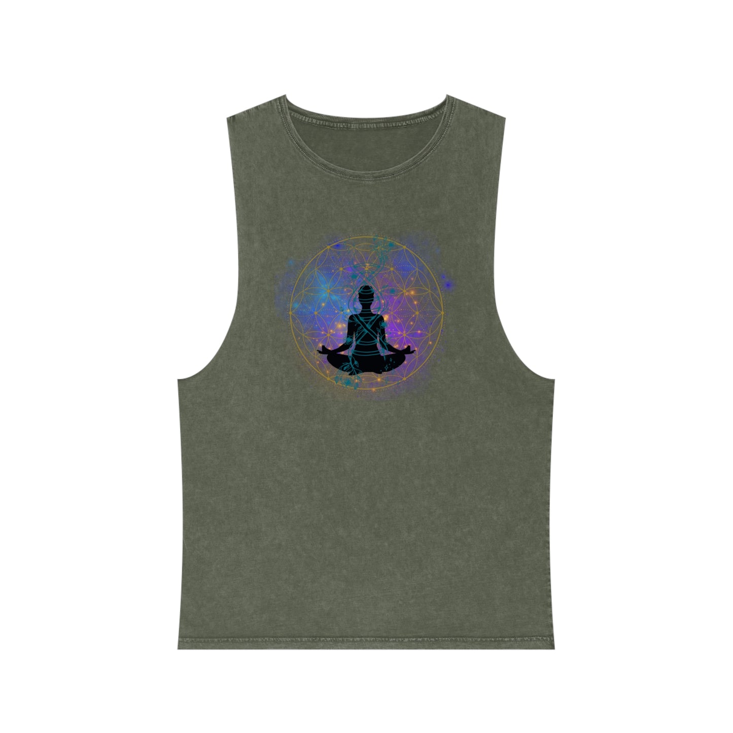 Flower of life Unisex Stonewash Tank Top