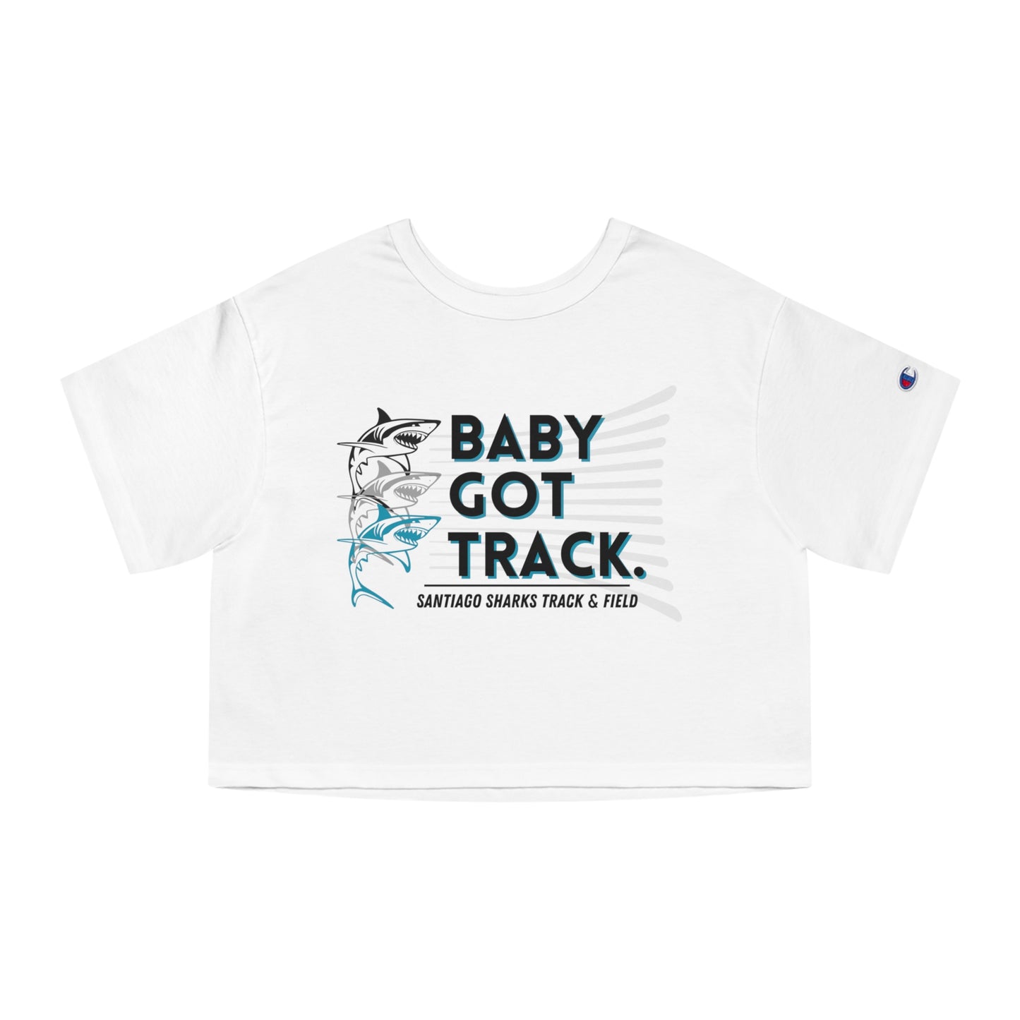 SANTIAGO BABY GOT TRACK Champion Women's Heritage Cropped T-Shirt