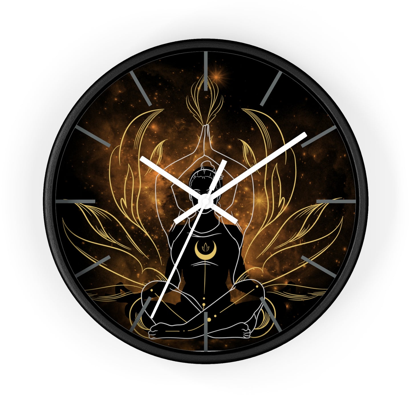 Namaste time dark Wall Clock