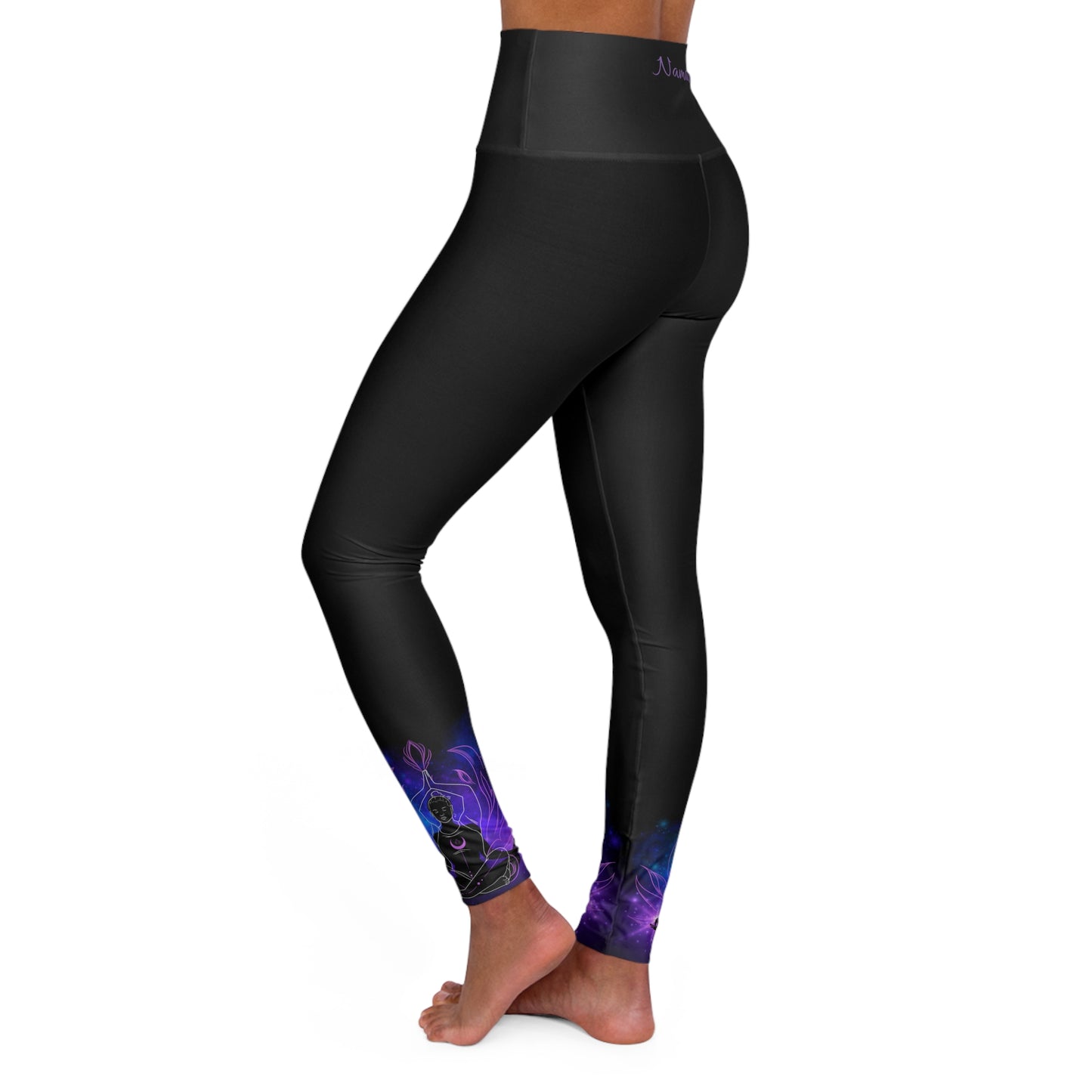 NAMASTE High Waisted Yoga Leggings (AOP)