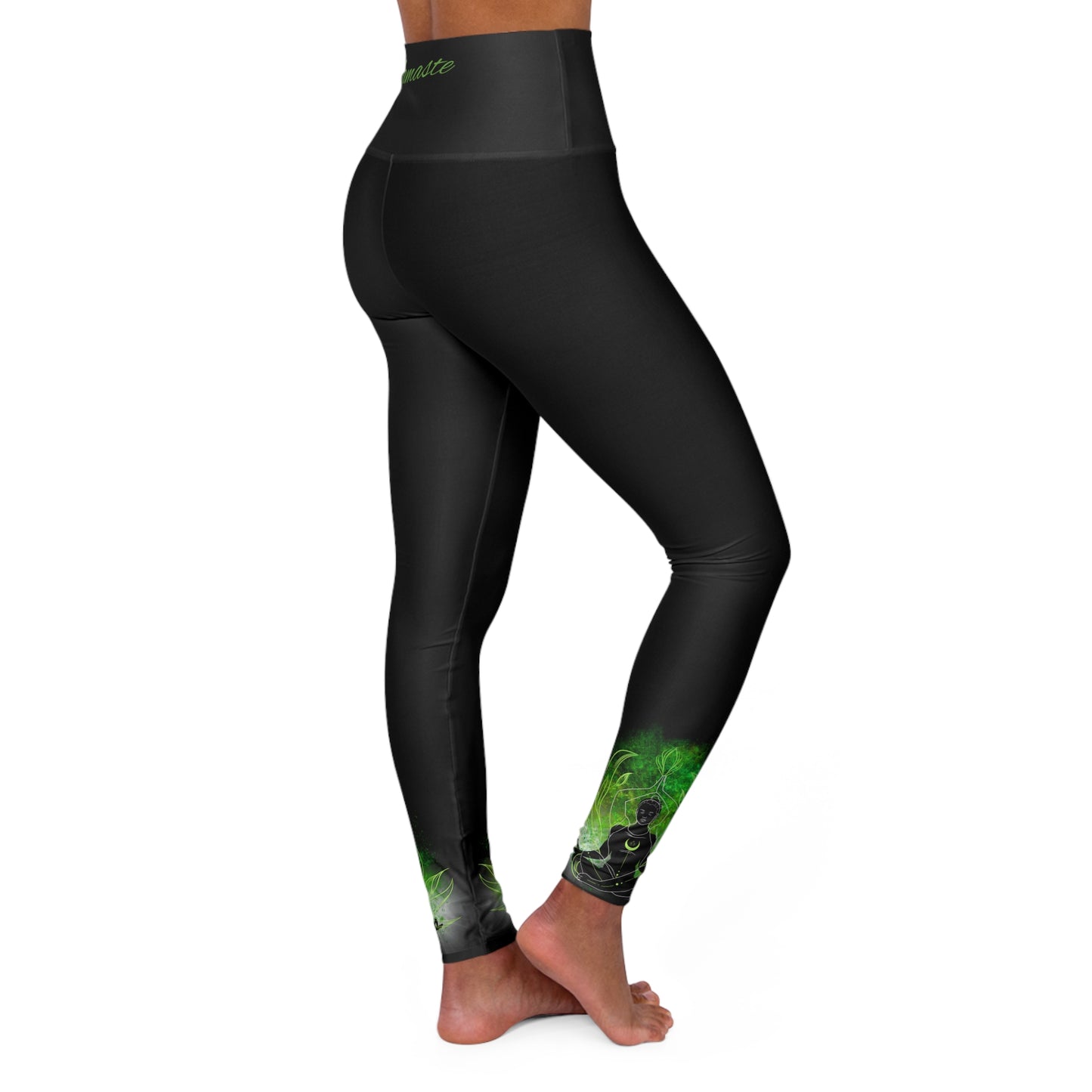 NAMASTE High Waisted Yoga Leggings (AOP)