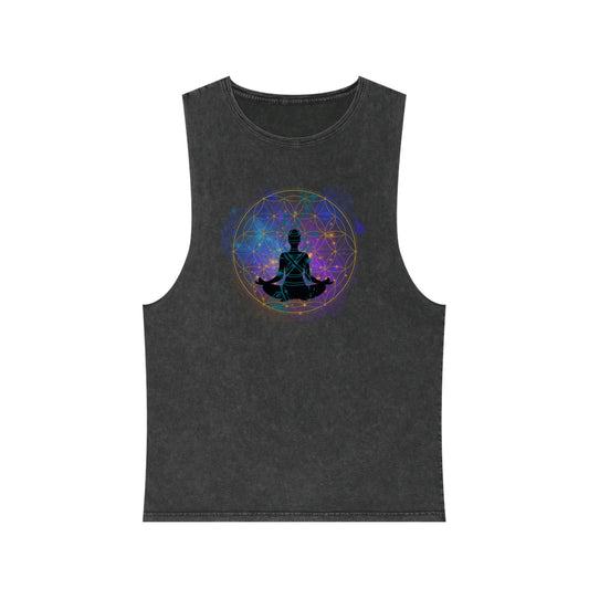 Flower of life Unisex Stonewash Tank Top