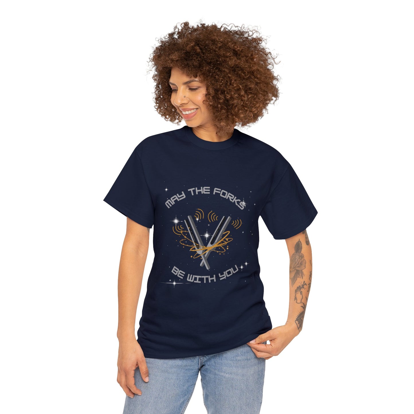 May the Forks be With You Unisex Heavy Cotton Tee