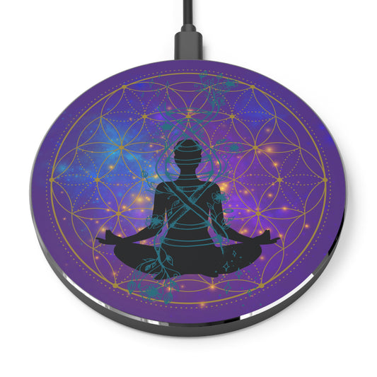 Flower of Life Purple Wireless Charger