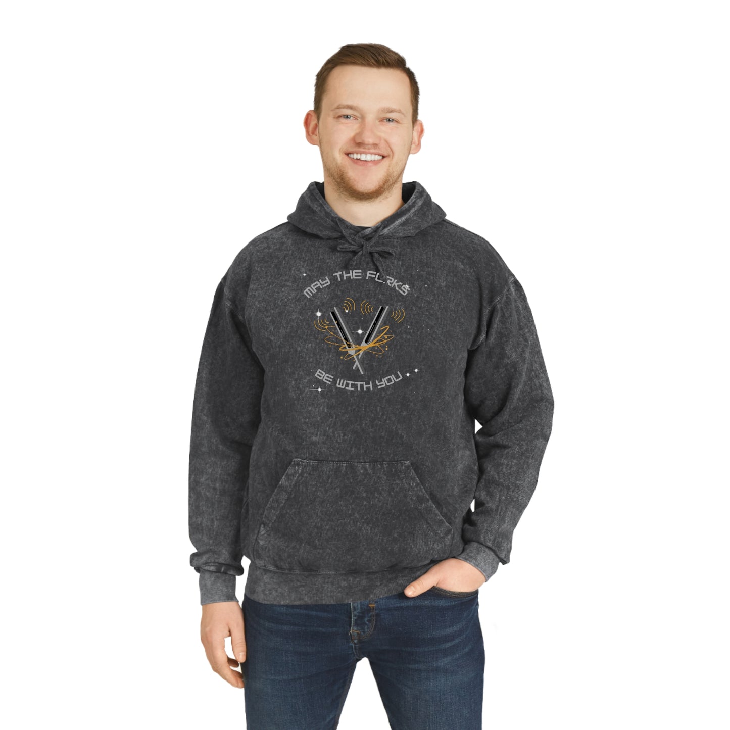 May the forks be with you Unisex Mineral Wash Hoodie