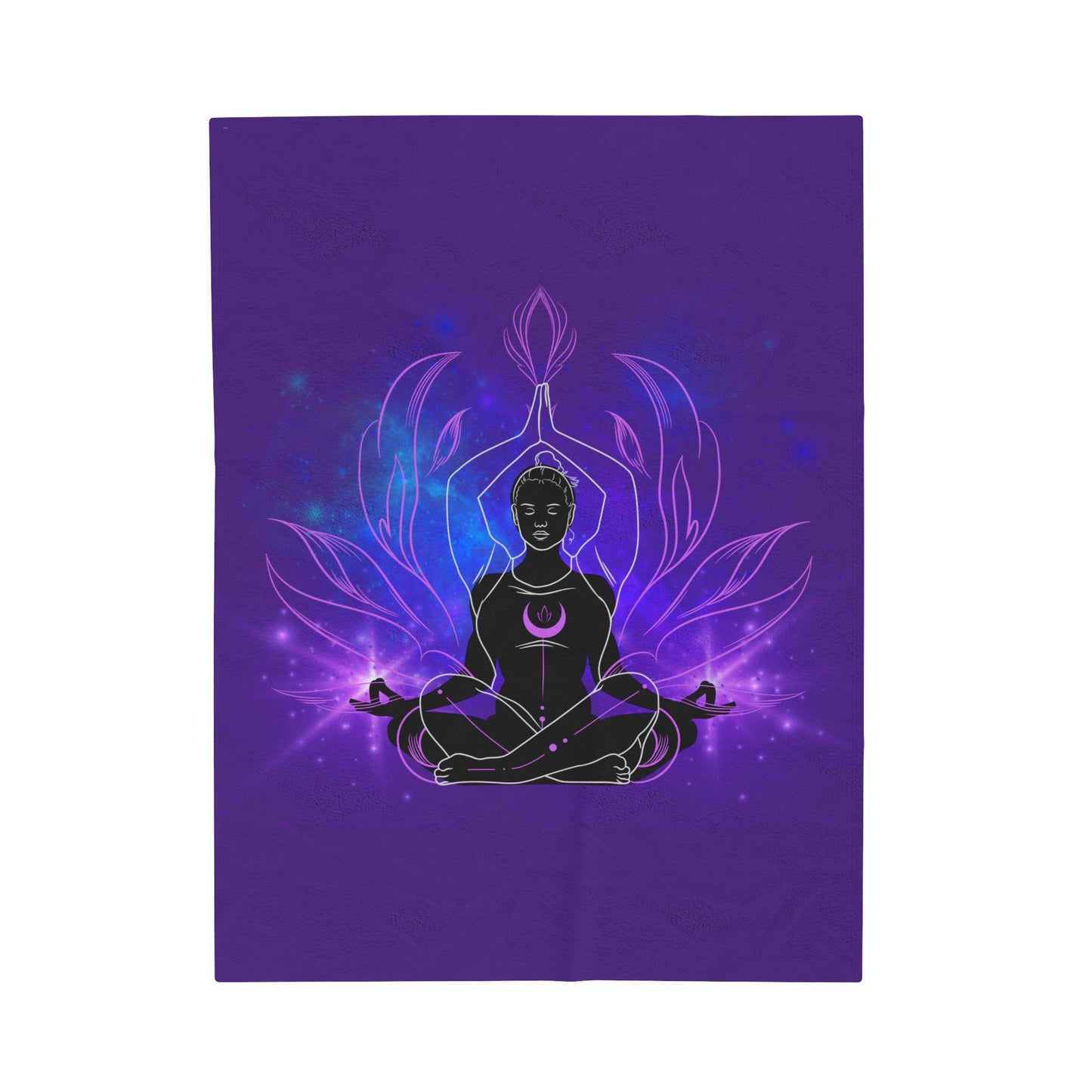 Namaste purple Velveteen Plush Blanket