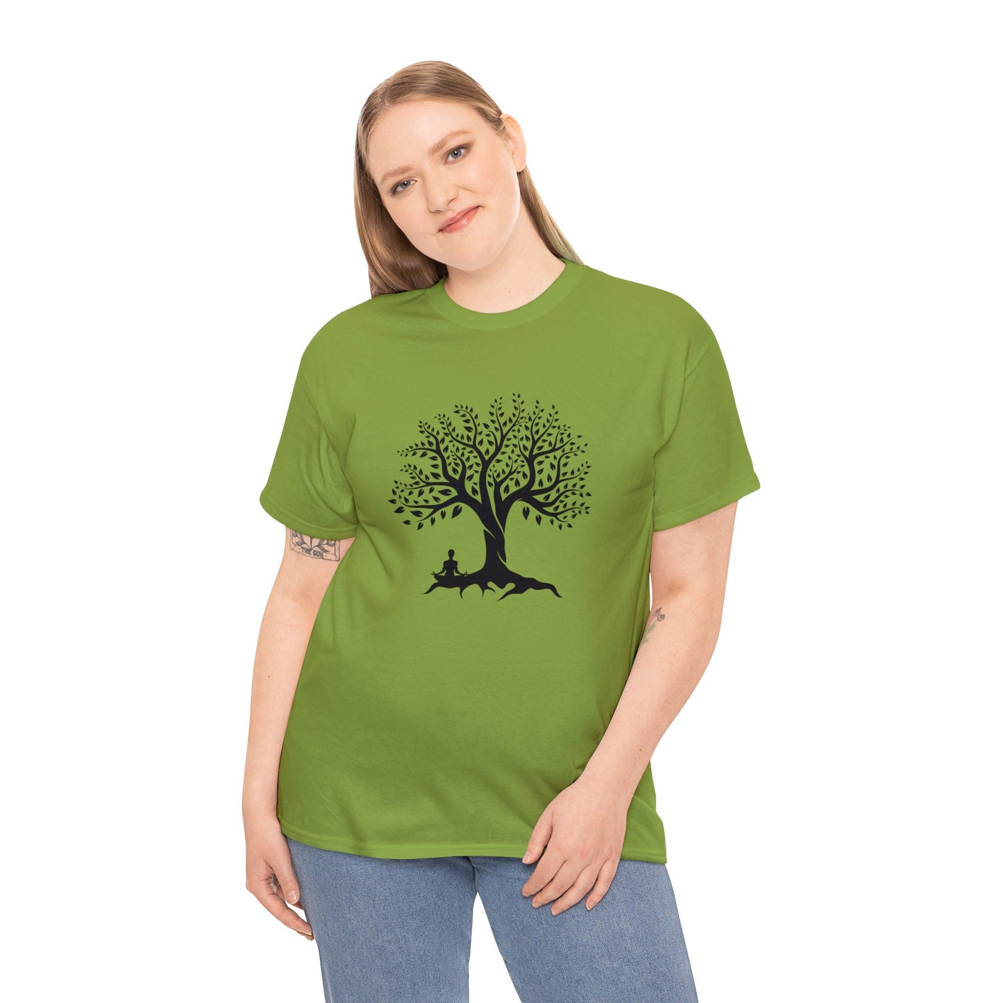 Meditation Tree Unisex Heavy Cotton Tee