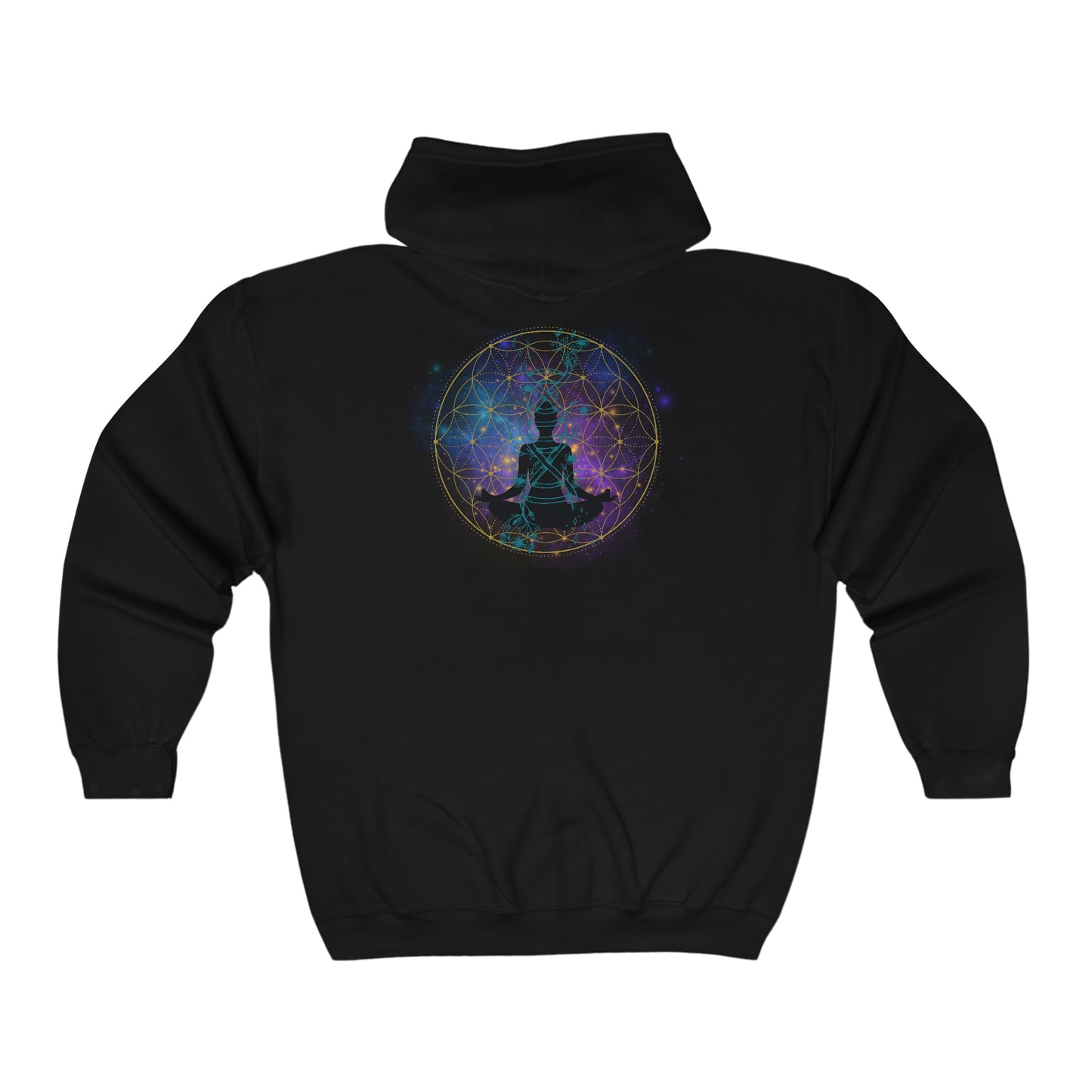 FLOWER OF LIFE Unisex Heavy Blend™ Full Zip Hooded Sweatshirt