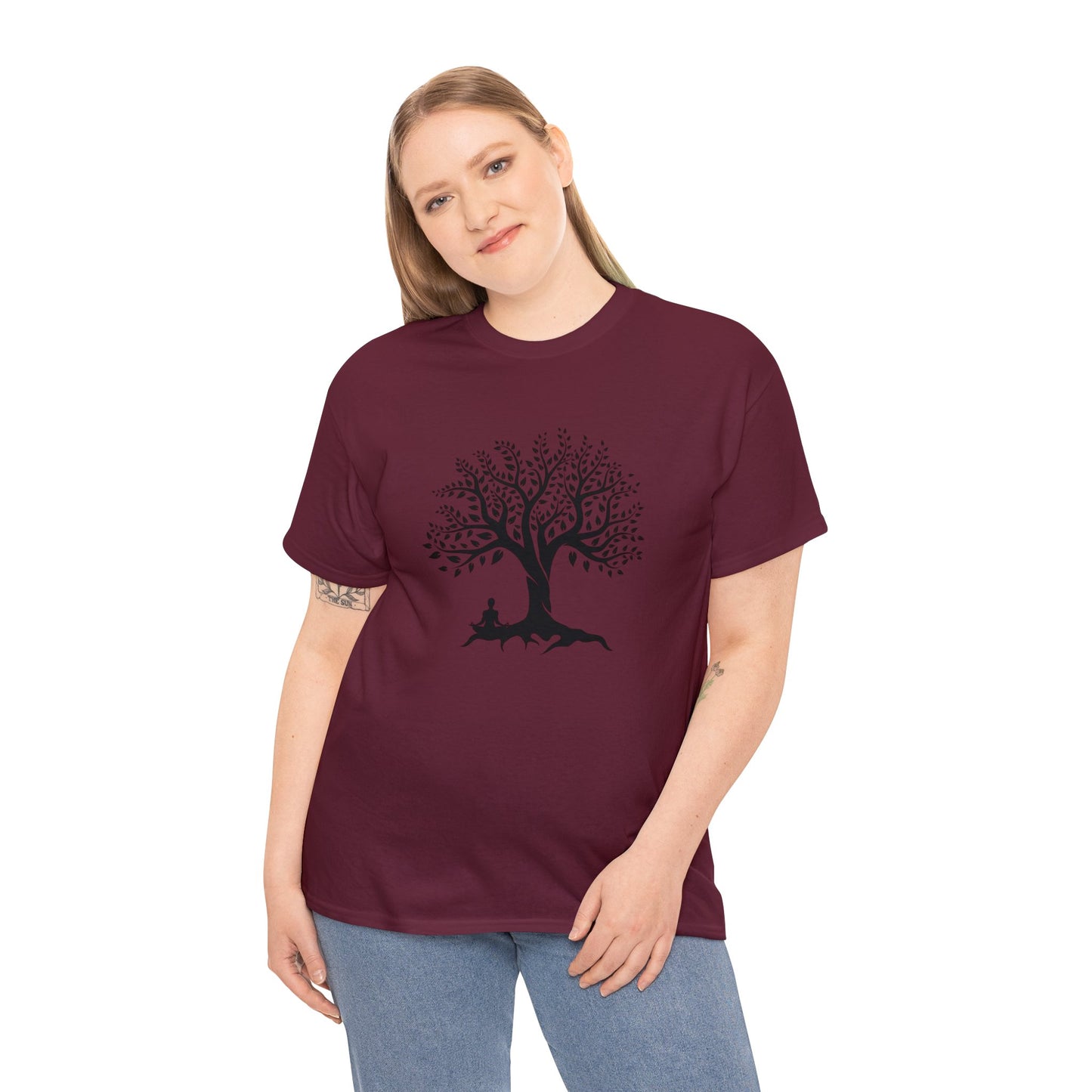 Meditation Tree Unisex Heavy Cotton Tee